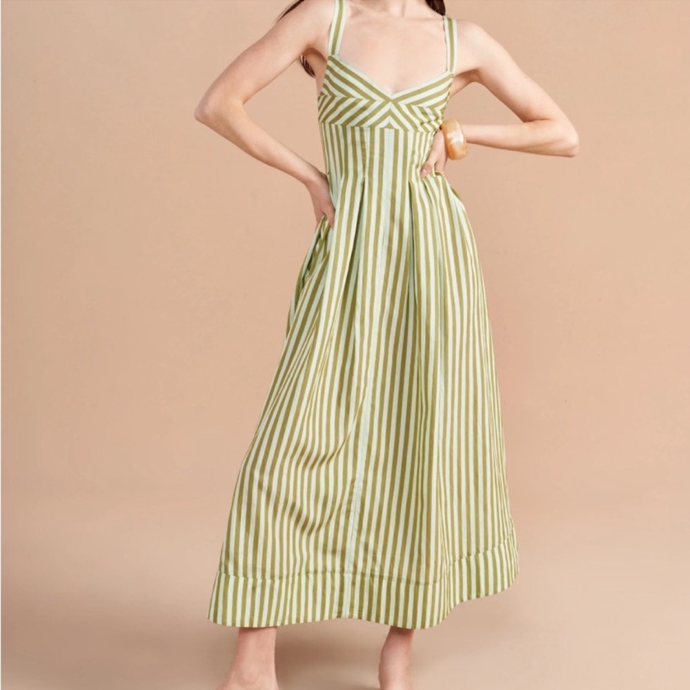La Ligne Madeleine Dress in Apple Green / Mint size 0